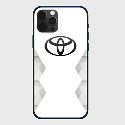 Чехол iPhone 12 Pro Max Toyota white poly / 3D-Черный – фото 1