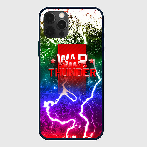 Чехол iPhone 12 Pro Max Wartunder неоновые брызги красок / 3D-Черный – фото 1