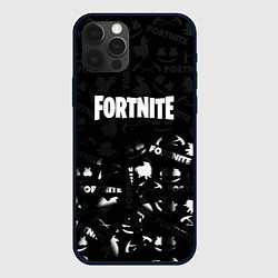 Чехол iPhone 12 Pro Max Fortnite pattern black