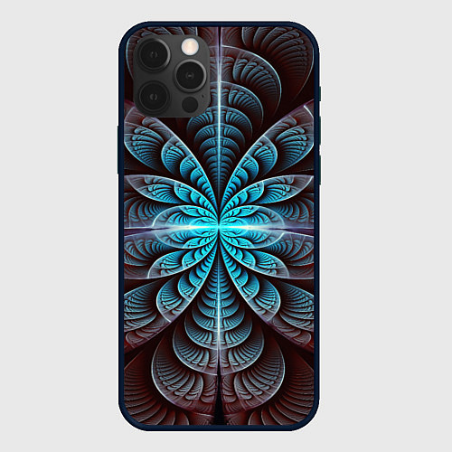 Чехол iPhone 12 Pro Max Оптический узор психоделика / 3D-Черный – фото 1