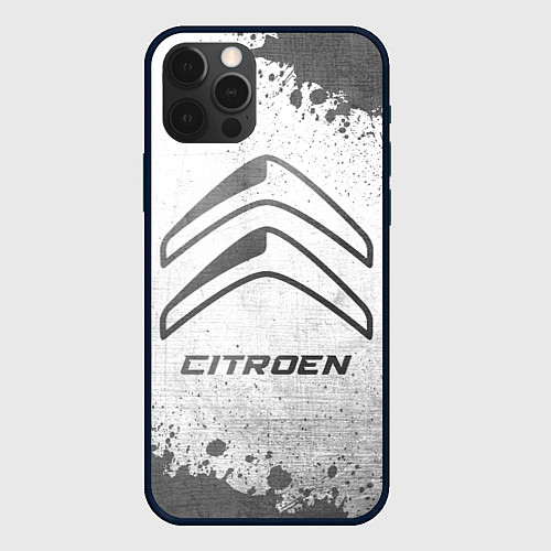 Чехол iPhone 12 Pro Max Citroen - white gradient / 3D-Черный – фото 1