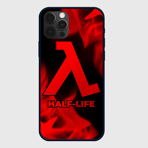 Чехол iPhone 12 Pro Max Half-Life - red gradient / 3D-Черный – фото 1