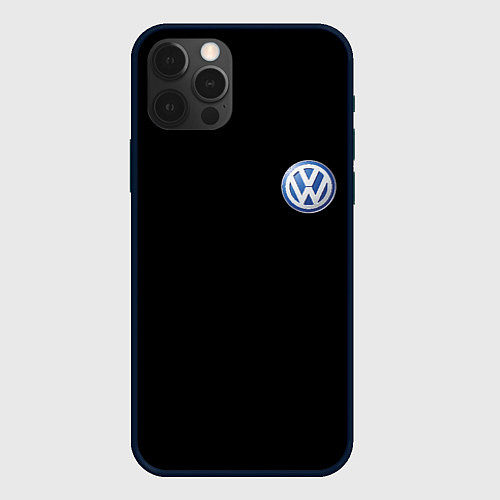 Чехол iPhone 12 Pro Max Volkswagen logo auto / 3D-Черный – фото 1