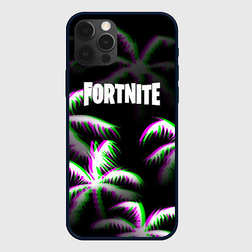 Чехол iPhone 12 Pro Max Fortnite glitch tropix / 3D-Черный – фото 1