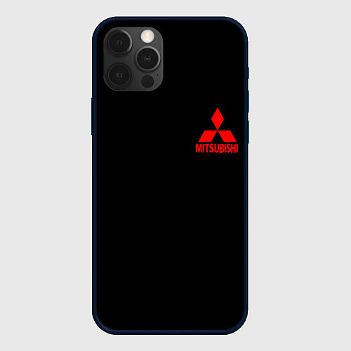 Чехол iPhone 12 Pro Max Mitsubishi logo / 3D-Черный – фото 1