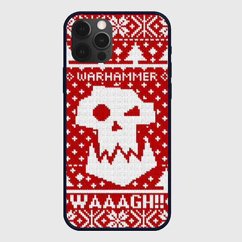 Чехол iPhone 12 Pro Max Вязаный warhammer waaagh / 3D-Черный – фото 1