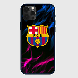 Чехол iPhone 12 Pro Max Barcelona neon flame