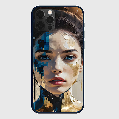 Чехол iPhone 12 Pro Max Art портрет / 3D-Черный – фото 1