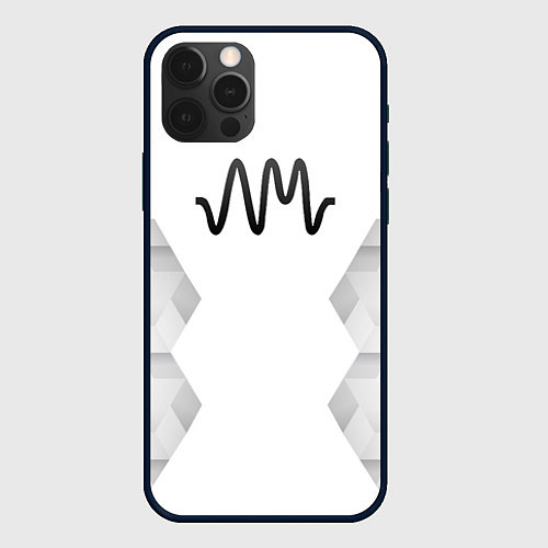 Чехол iPhone 12 Pro Max Arctic Monkeys white poly / 3D-Черный – фото 1