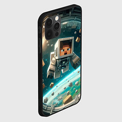 Чехол для iPhone 12 Pro Max An astronaut in outer space - Minecraft, цвет: 3D-черный — фото 2