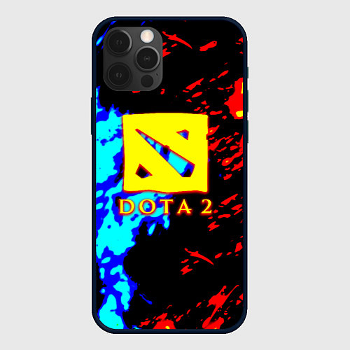 Чехол iPhone 12 Pro Max Dota 2 огненный стиль / 3D-Черный – фото 1