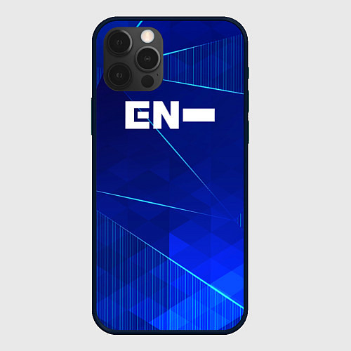 Чехол iPhone 12 Pro Max Enhypen blue poly / 3D-Черный – фото 1