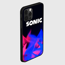 Чехол для iPhone 12 Pro Max Sonic neon flame, цвет: 3D-черный — фото 2