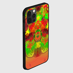 Чехол для iPhone 12 Pro Max Кислотные абстрактные краски, цвет: 3D-черный — фото 2