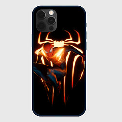 Чехол для iPhone 12 Pro Max Человек-паук в прыжке, цвет: 3D-черный