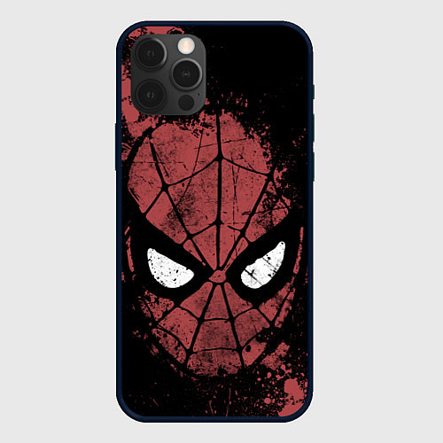 Чехол iPhone 12 Pro Max Spider-man splashes / 3D-Черный – фото 1