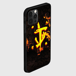 Чехол для iPhone 12 Pro Max Doom fire, цвет: 3D-черный — фото 2