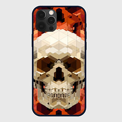 Чехол для iPhone 12 Pro Max Смеющийся череп паттерн, цвет: 3D-черный