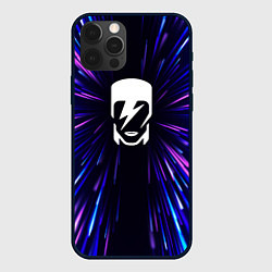 Чехол iPhone 12 Pro Max David Bowie neon energy