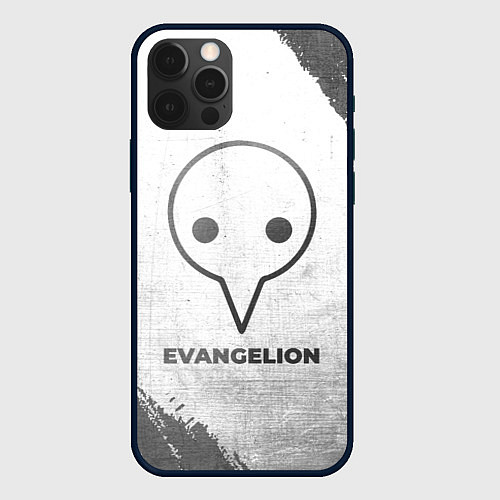 Чехол iPhone 12 Pro Max Evangelion - white gradient / 3D-Черный – фото 1