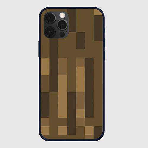 Чехол iPhone 12 Pro Max Wood - Minecraft / 3D-Черный – фото 1