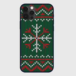 Чехол iPhone 12 Pro Max Knitted Snowflake Pattern