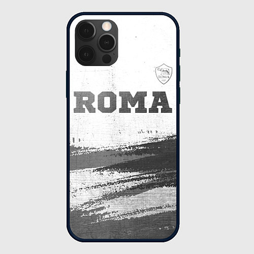 Чехол iPhone 12 Pro Max Roma - white gradient посередине / 3D-Черный – фото 1