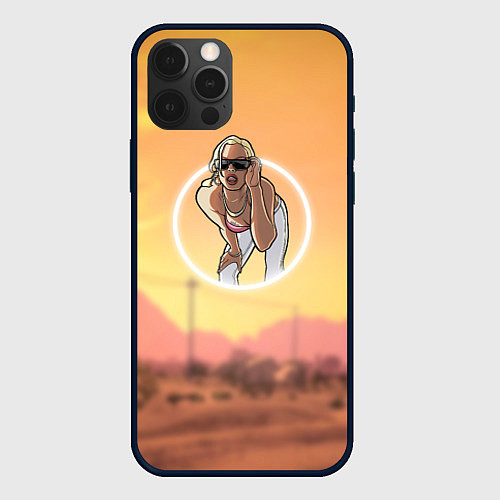 Чехол iPhone 12 Pro Max Girl - San Andreas / 3D-Черный – фото 1