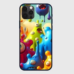 Чехол для iPhone 12 Pro Max Мультяшные персонажи - нейроарт, цвет: 3D-черный