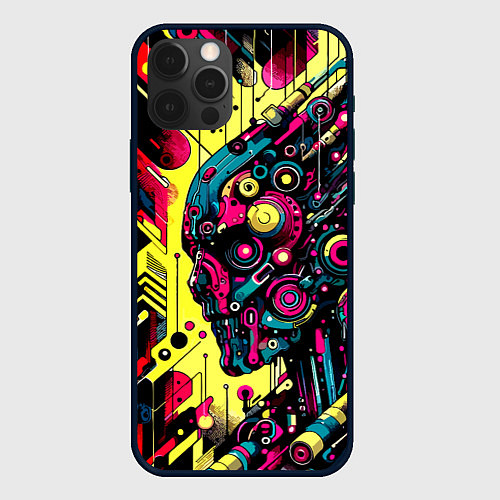 Чехол iPhone 12 Pro Max Cyber profile - ai art fantasy / 3D-Черный – фото 1