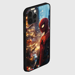 Чехол для iPhone 12 Pro Max Spider-man new year, цвет: 3D-черный — фото 2