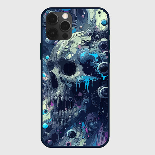 Чехол iPhone 12 Pro Max Vanguard compozition with skull - ai art fantasy / 3D-Черный – фото 1