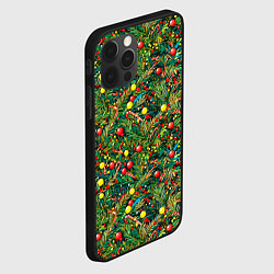 Чехол для iPhone 12 Pro Max Разноцветные ёлочные шары, цвет: 3D-черный — фото 2