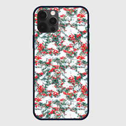 Чехол для iPhone 12 Pro Max Ветки рябины в снегу, цвет: 3D-черный