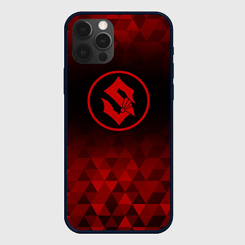 Чехол iPhone 12 Pro Max Sabaton red poly / 3D-Черный – фото 1