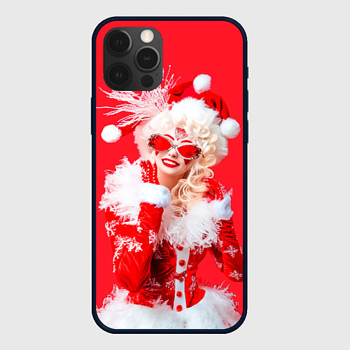 Чехол iPhone 12 Pro Max Креативная снегурочки - высокая мода / 3D-Черный – фото 1