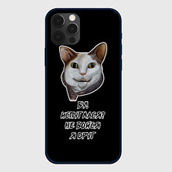 Чехол для iPhone 12 Pro Max Кот Бу не бойся, цвет: 3D-черный