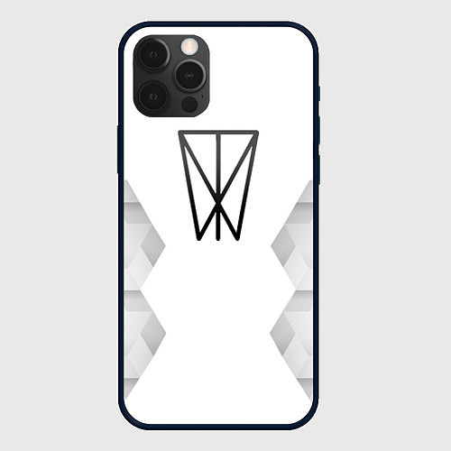 Чехол iPhone 12 Pro Max Within Temptation white poly / 3D-Черный – фото 1