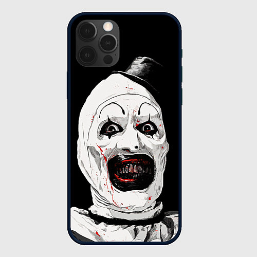 Чехол iPhone 12 Pro Max Ужасающий клоун Арт / 3D-Черный – фото 1