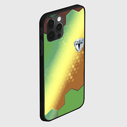 Чехол для iPhone 12 Pro Max Tesla hexagon, цвет: 3D-черный — фото 2