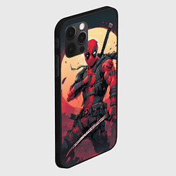 Чехол для iPhone 12 Pro Max Дэдпул самурай, цвет: 3D-черный — фото 2