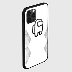 Чехол для iPhone 12 Pro Max Among Us white poly, цвет: 3D-черный — фото 2