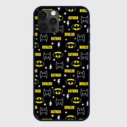 Чехол для iPhone 12 Pro Max Бэтмен узор, цвет: 3D-черный