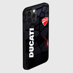 Чехол для iPhone 12 Pro Max Ducati - плиты с эффектом свечения, цвет: 3D-черный — фото 2