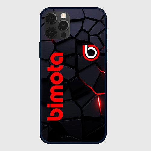 Чехол iPhone 12 Pro Max Bimoto - плиты с эффектом свечения / 3D-Черный – фото 1