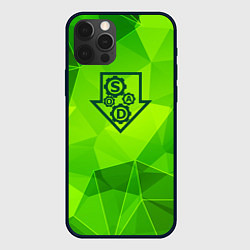 Чехол iPhone 12 Pro Max System of a Down green poly