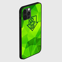 Чехол для iPhone 12 Pro Max System of a Down green poly, цвет: 3D-черный — фото 2