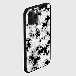 Чехол для iPhone 12 Pro Max Снежинки на стекле, цвет: 3D-черный — фото 2