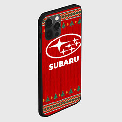 Чехол для iPhone 12 Pro Max Subaru new year, цвет: 3D-черный — фото 2
