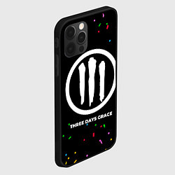 Чехол для iPhone 12 Pro Max Three Days Grace конфети, цвет: 3D-черный — фото 2